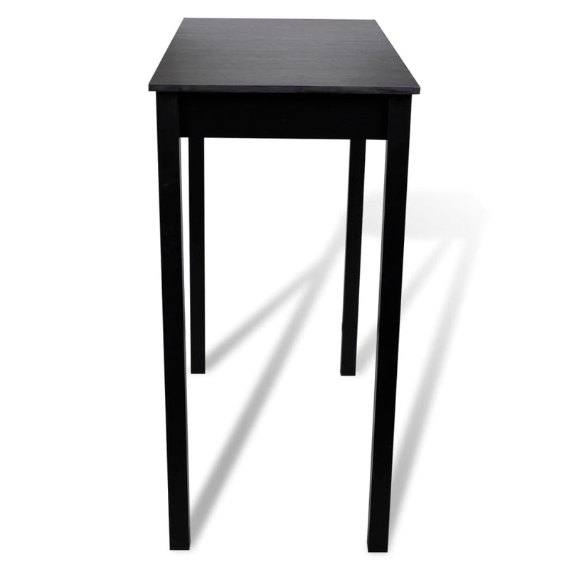 vidaXL Set Tavolino da Bar con 2 Sgabelli, Piano in MDF 115x55x107 cm, Nero - Image 2 of 6
