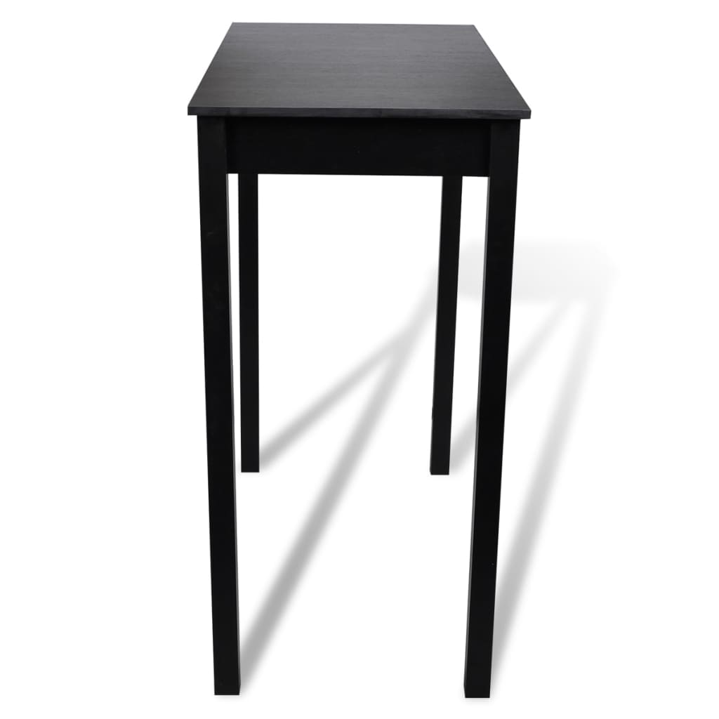 vidaXL Set Tavolino Bar 55x55x107 cm con 2 Sgabelli Imbottiti Nero - Image 3 of 12