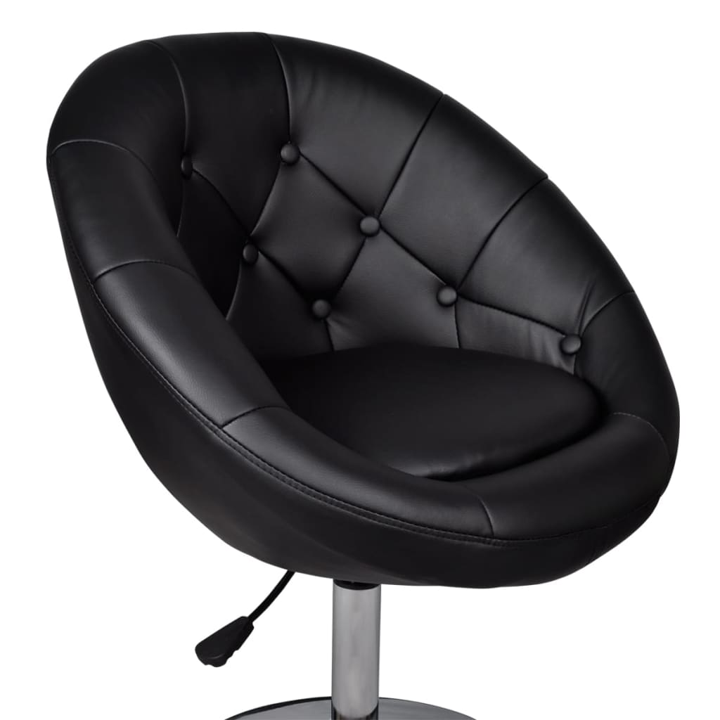 vidaXL Bar Stools 4 pcs Black Faux Leather - Image 8 of 13
