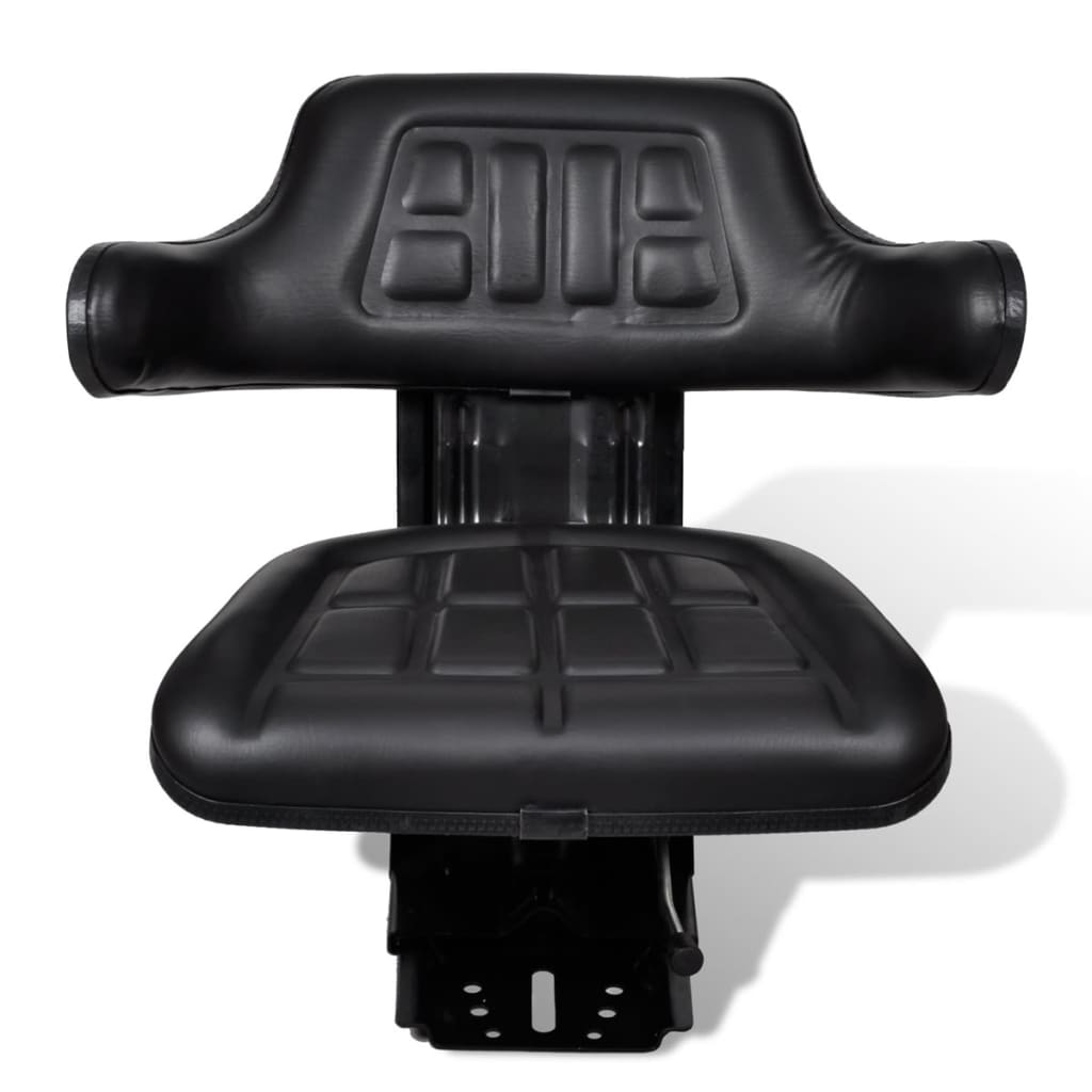 vidaXL Asiento de Tractor con Suspensión Negro - Image 2 of 7