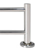 vidaXL Porta Asciugamani 2 Barre in Acciaio Inox 60 cm Argento - Image 4 of 6