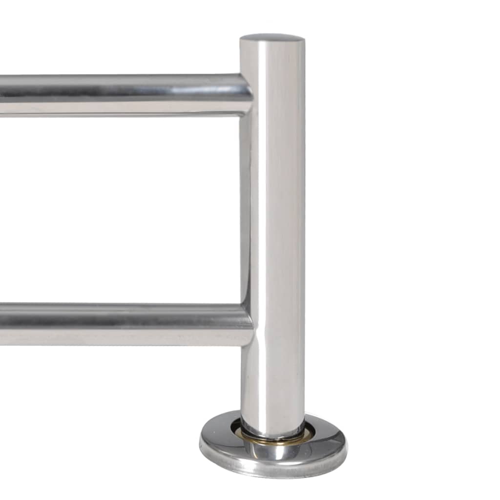vidaXL Porta Asciugamani 2 Barre in Acciaio Inox 60 cm Argento - Image 4 of 6