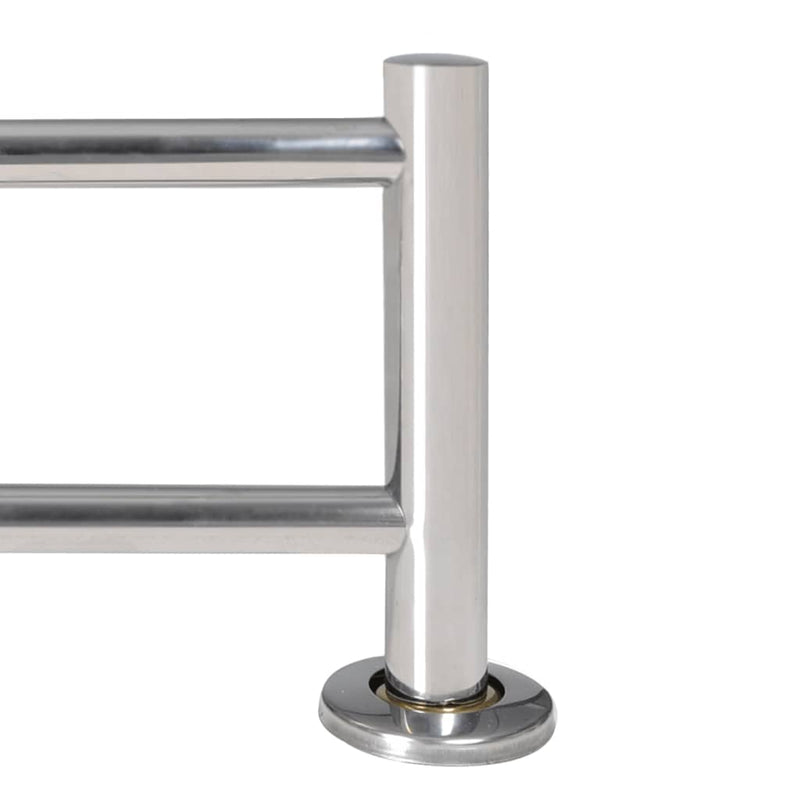 vidaXL Porta Asciugamani 2 Barre in Acciaio Inox 60 cm Argento - Image 4 of 6