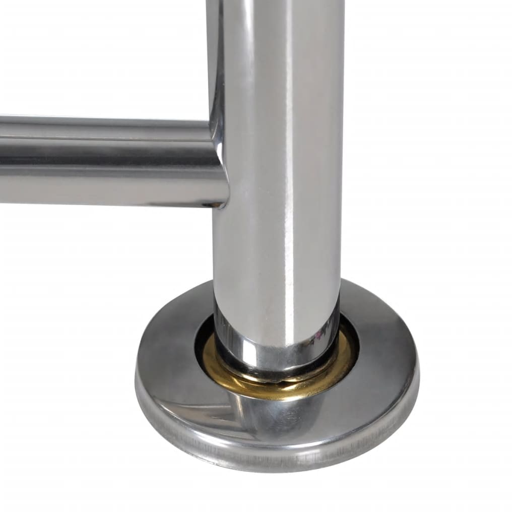 vidaXL Porta Asciugamani 2 Barre in Acciaio Inox 60 cm Argento - Image 5 of 6