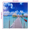 vidaXL Foldable Screen Divider 160x170 cm with Beach Print - Image 10 of 10