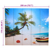 vidaXL Paravento Pieghevole 217x170 cm con Stampa Spiaggia - Image 9 of 9
