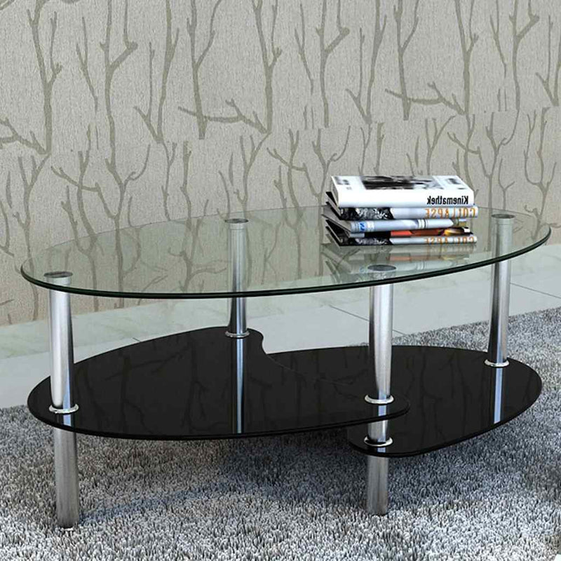 vidaXL Tavolino da Salotto con Design Esclusivo Nero - Image 1 of 3