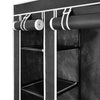 vidaXL Armadio in Tessuto con Scomparti e Aste 45x150x176 cm Nero - Image 6 of 10