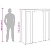 vidaXL Armadio in Tessuto con Scomparti e Aste 45x150x176 cm Nero - Image 9 of 10