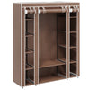 vidaXL Armario de Tela con Compartimentos y Barras 45x150x176 cm Marrón - Image 3 of 10