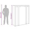 vidaXL Armario de Tela con Compartimentos y Barras 45x150x176 cm Marrón - Image 9 of 10
