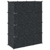 vidaXL Armario Modular con 9 Compartimentos 109x36,5x143 cm Negro y Blanco - Image 5 of 11