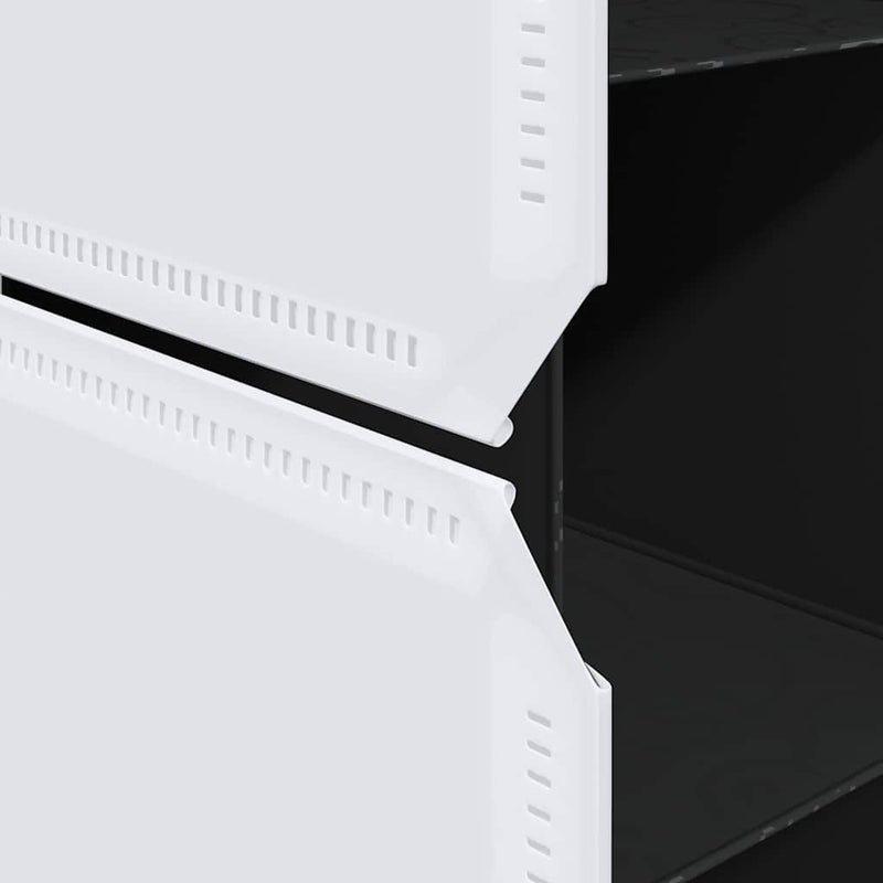 vidaXL Armario Modular con 9 Compartimentos 109x36,5x143 cm Negro y Blanco - Image 8 of 11