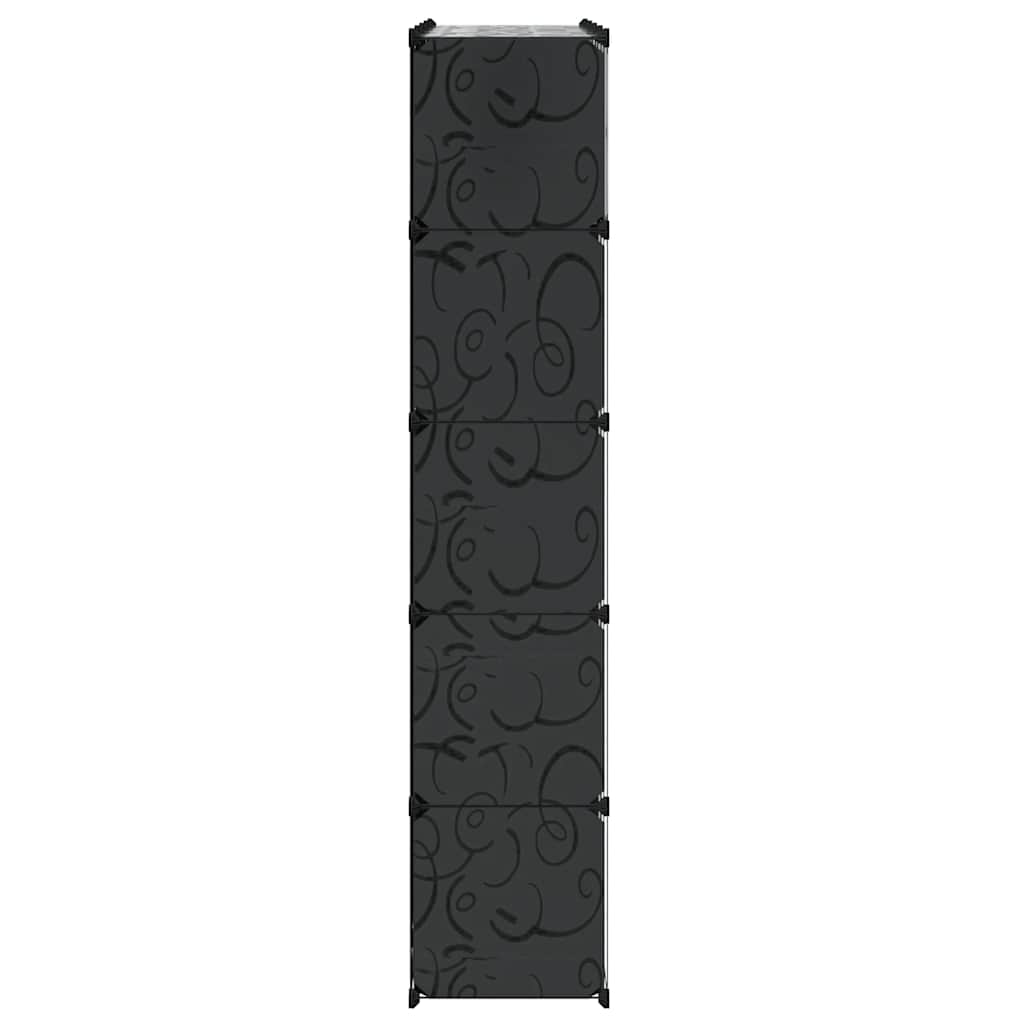 vidaXL Armario Modular 14 Compartimentos Negro y Blanco 37x146x180,5 cm - Image 8 of 18