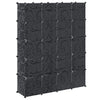 vidaXL Armario Modular 14 Compartimentos Negro y Blanco 37x146x180,5 cm - Image 9 of 18