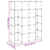 vidaXL Armario Modular 14 Compartimentos Negro y Blanco 37x146x180,5 cm - Image 13 of 18