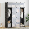 vidaXL Armario Modular 14 Compartimentos Negro y Blanco 37x146x180,5 cm - Image 1 of 18