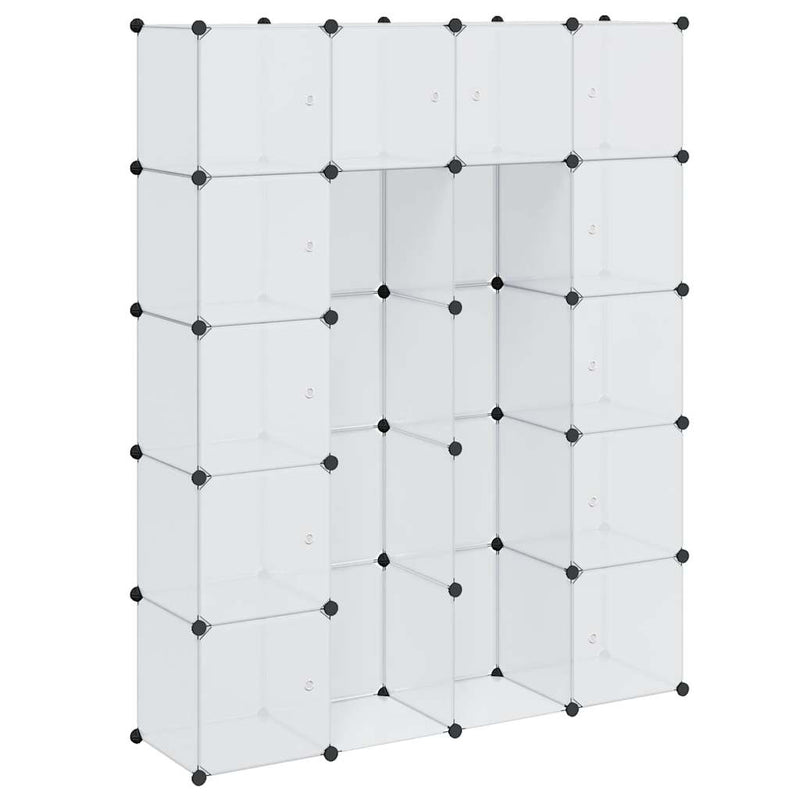 vidaXL Armadietto Modulare 14 Scomparti 37 x 146 x 180,5 cm Bianco - Image 4 of 18