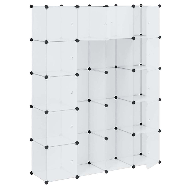 vidaXL Armadietto Modulare 14 Scomparti 37 x 146 x 180,5 cm Bianco - Image 5 of 18