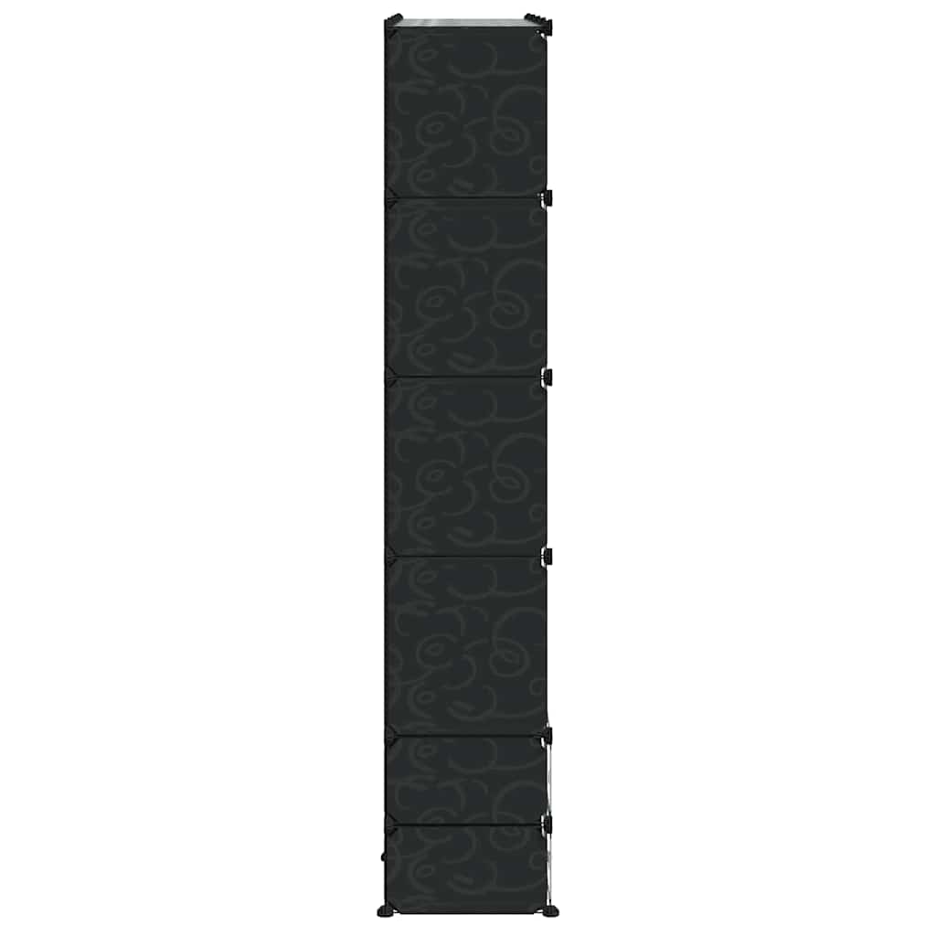 vidaXL Armario Modular 14 Compartimentos Negro y Blanco 37x146x180,5 cm - Image 7 of 18