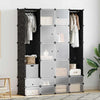 vidaXL Armadietto Modulare 18 Scomparti Nero e Bianco 37x146x180,5 cm - Image 1 of 9