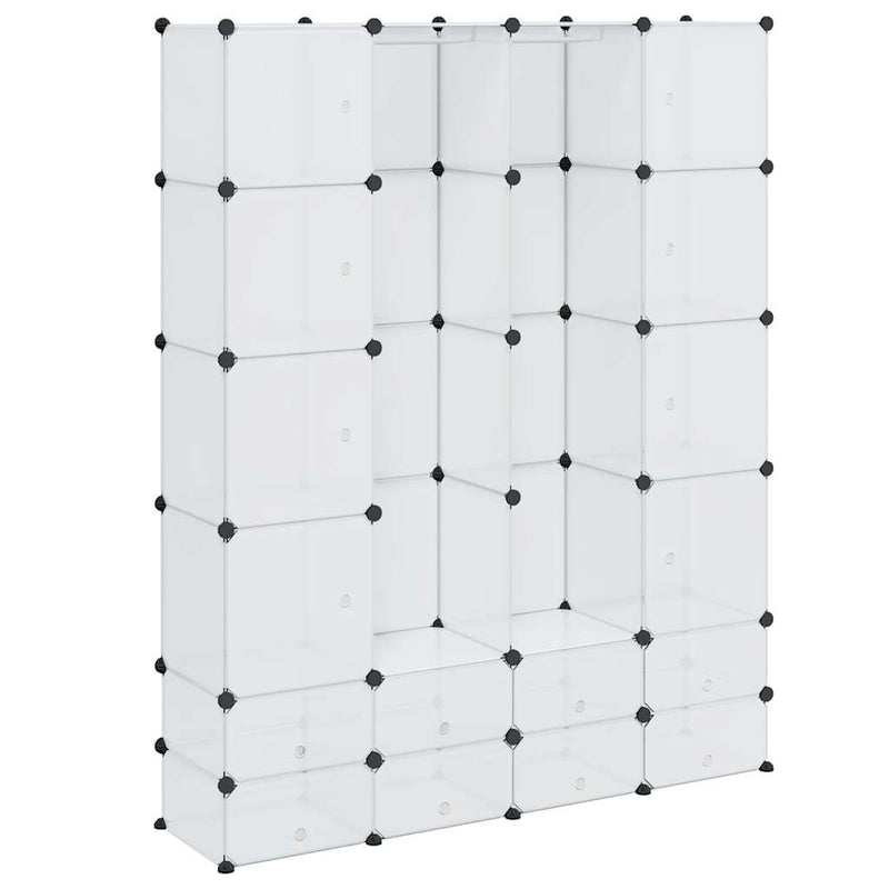 vidaXL Armadietto Modulare 14 Scomparti 37 x 146 x 180,5 cm Bianco - Image 3 of 18