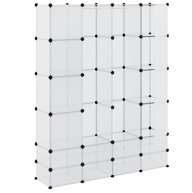vidaXL Armario Modular 18 Compartimentos Blanco 37 x 146 x 180,5 cm - Image 3 of 9
