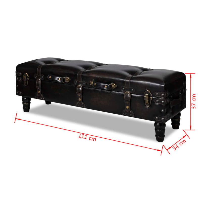 vidaXL Panca Contenitore in MDF 111 x 34 x 37 cm Marrone - Image 5 of 5