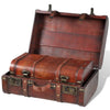 vidaXL 2 pcs Wooden Treasure Chest Vintage Brown - Image 2 of 5