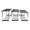 vidaXL Set di Tavoli da Lavoro Pieghevoli con Piano in MDF, 100 x 60 cm, Altezza Regolabile, Nero - Image 2 of 5