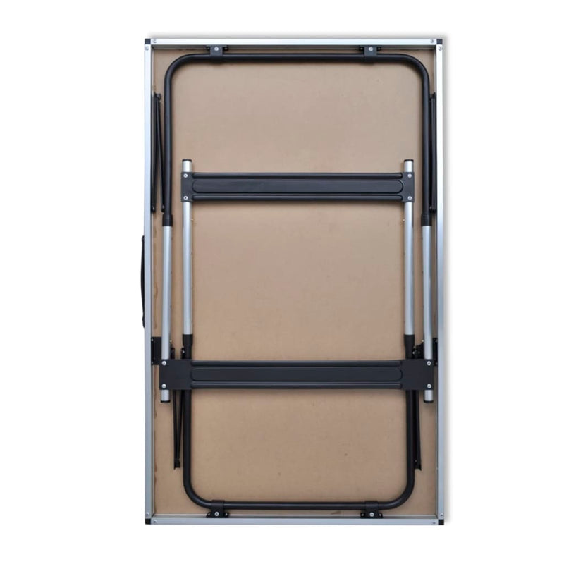 vidaXL Set di Tavoli da Lavoro Pieghevoli con Piano in MDF, 100 x 60 cm, Altezza Regolabile, Nero - Image 4 of 5