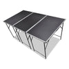 vidaXL Set 3 Tavoli da Lavoro Pieghevoli in MDF e Ferro 100x60x82 cm Nero - Image 2 of 5