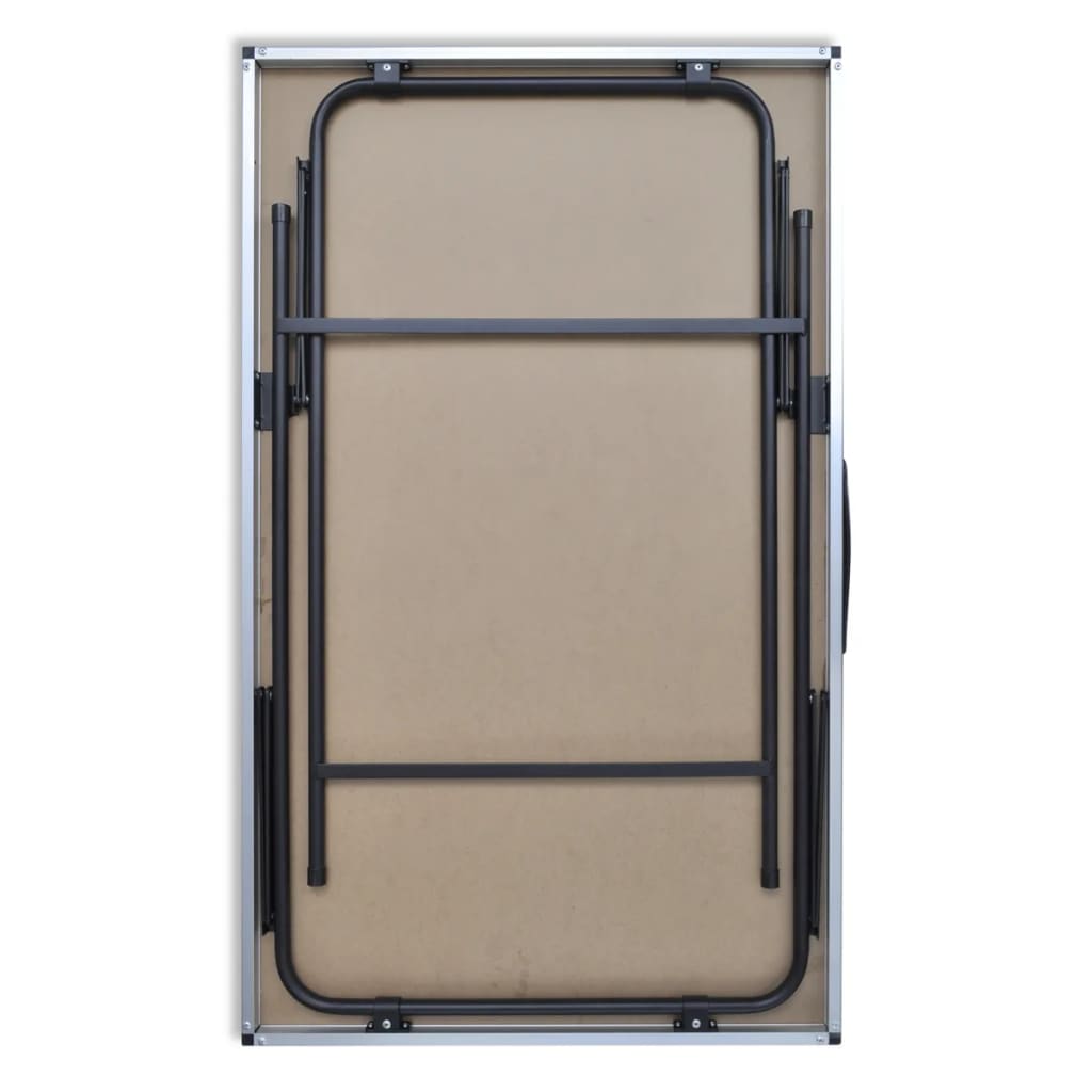 vidaXL Set 3 Tavoli da Lavoro Pieghevoli in MDF e Ferro 100x60x82 cm Nero - Image 4 of 5