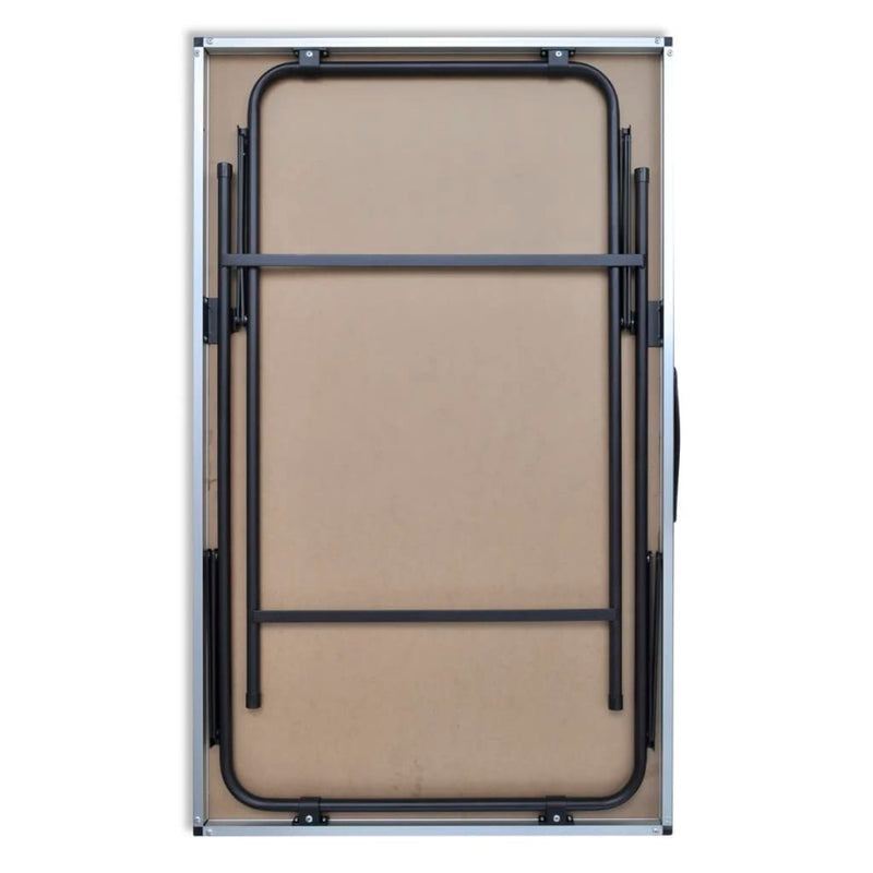 vidaXL Set 3 Tavoli da Lavoro Pieghevoli in MDF e Ferro 100x60x82 cm Nero - Image 4 of 5