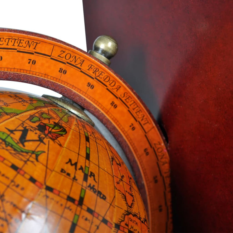 vidaXL Set di 2 Reggilibri con Globo Decorativo in MDF Marrone - Image 3 of 3