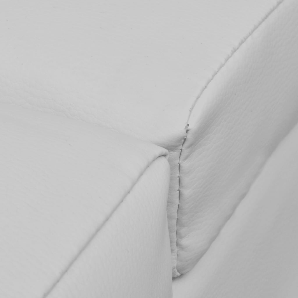 vidaXL Tumbona de Polipiel Blanca 154 x 52,5 x 72 cm - Image 1 of 3