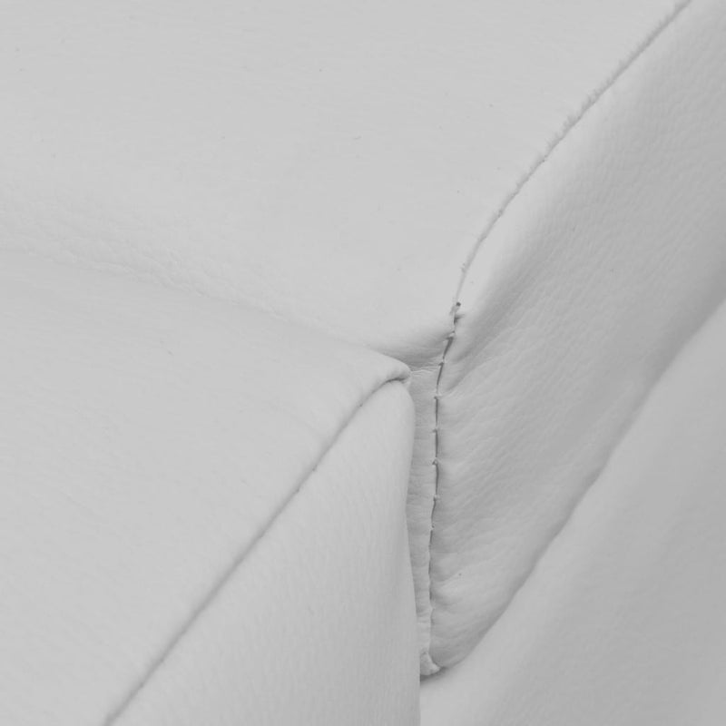 vidaXL Tumbona de Polipiel Blanca 154 x 52,5 x 72 cm - Image 1 of 3