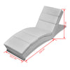 vidaXL Tumbona de Polipiel Blanca 154 x 52,5 x 72 cm - Image 3 of 3