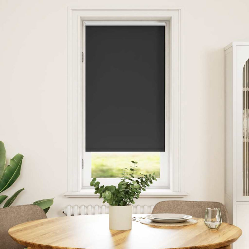 vidaXL Tenda a rullo oscurante 64,4x120 cm Tessuto Larghezza 60 cm Nero - Image 1 of 16