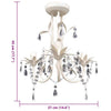 vidaXL Lampadario da Soffitto Cristallo Elegante Bianco - Image 4 of 4