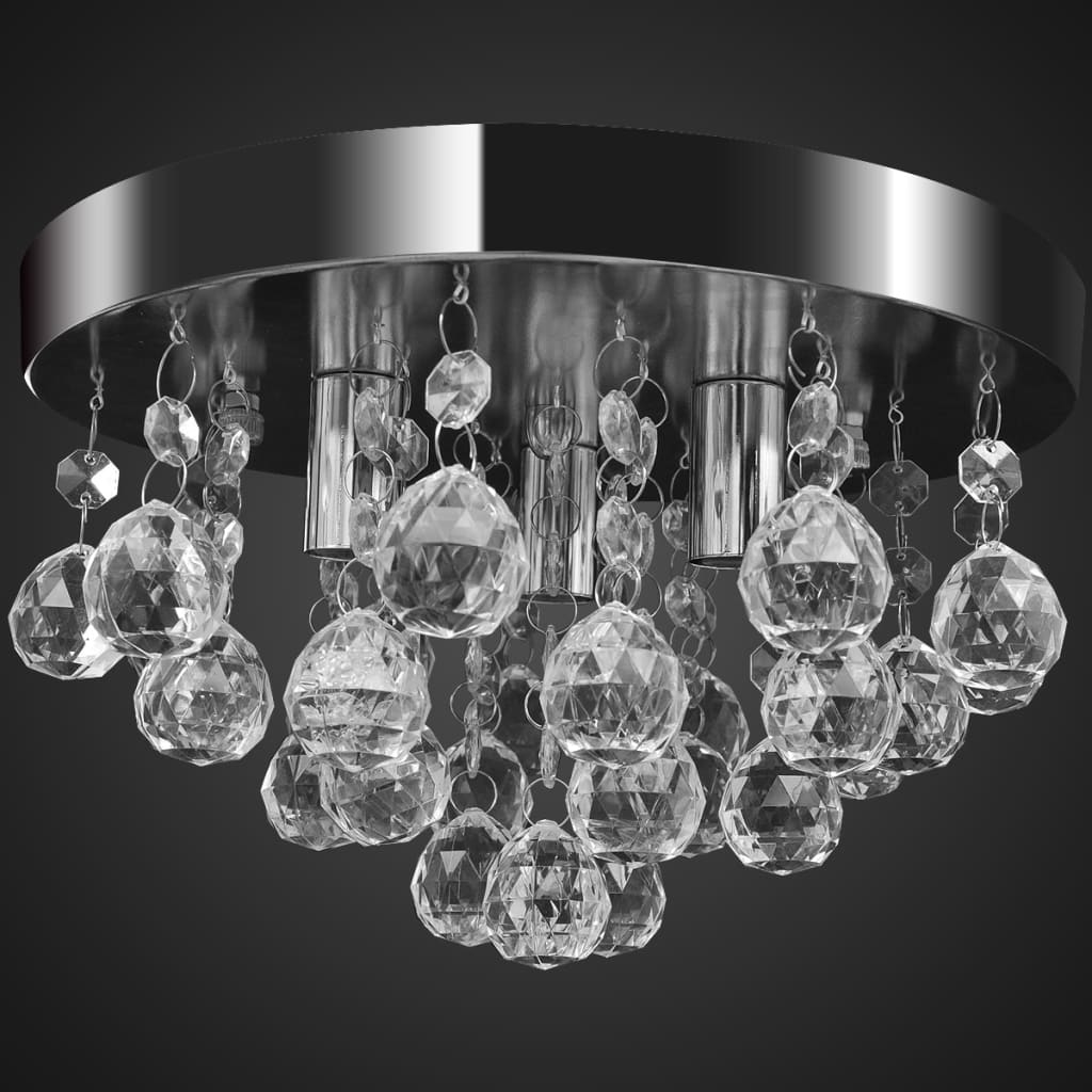 Lampadario Pendente Glamour Cromato con Cristalli Acrilici - Image 1 of 3