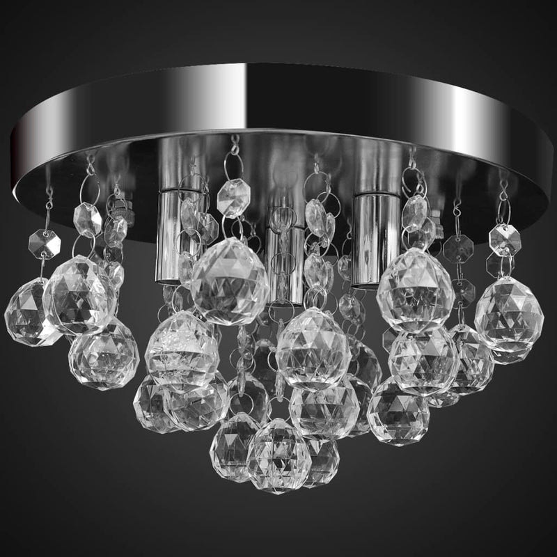 Lampadario Pendente Glamour Cromato con Cristalli Acrilici - Image 1 of 3