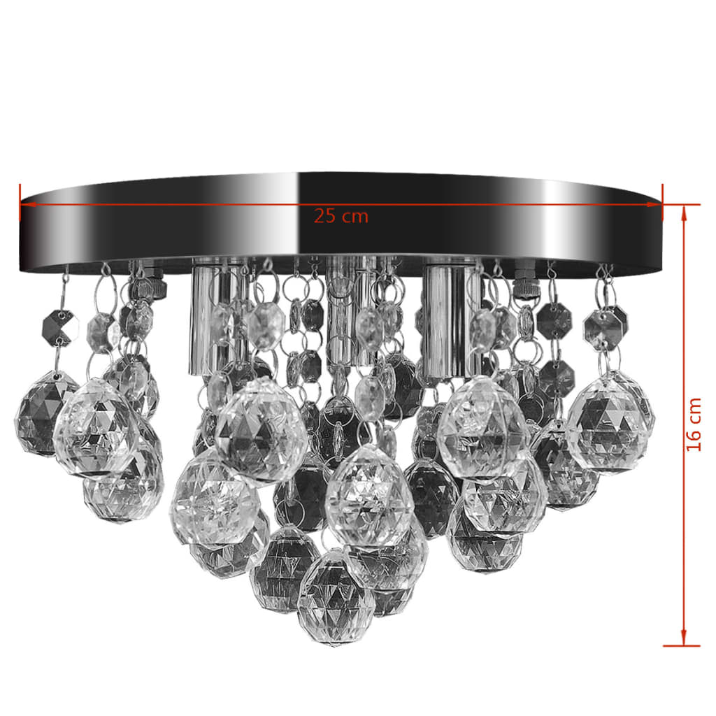 Lampadario Pendente Glamour Cromato con Cristalli Acrilici - Image 3 of 3
