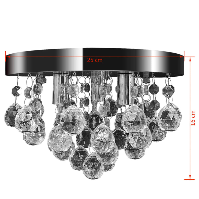 Lampadario Pendente Glamour Cromato con Cristalli Acrilici - Image 3 of 3