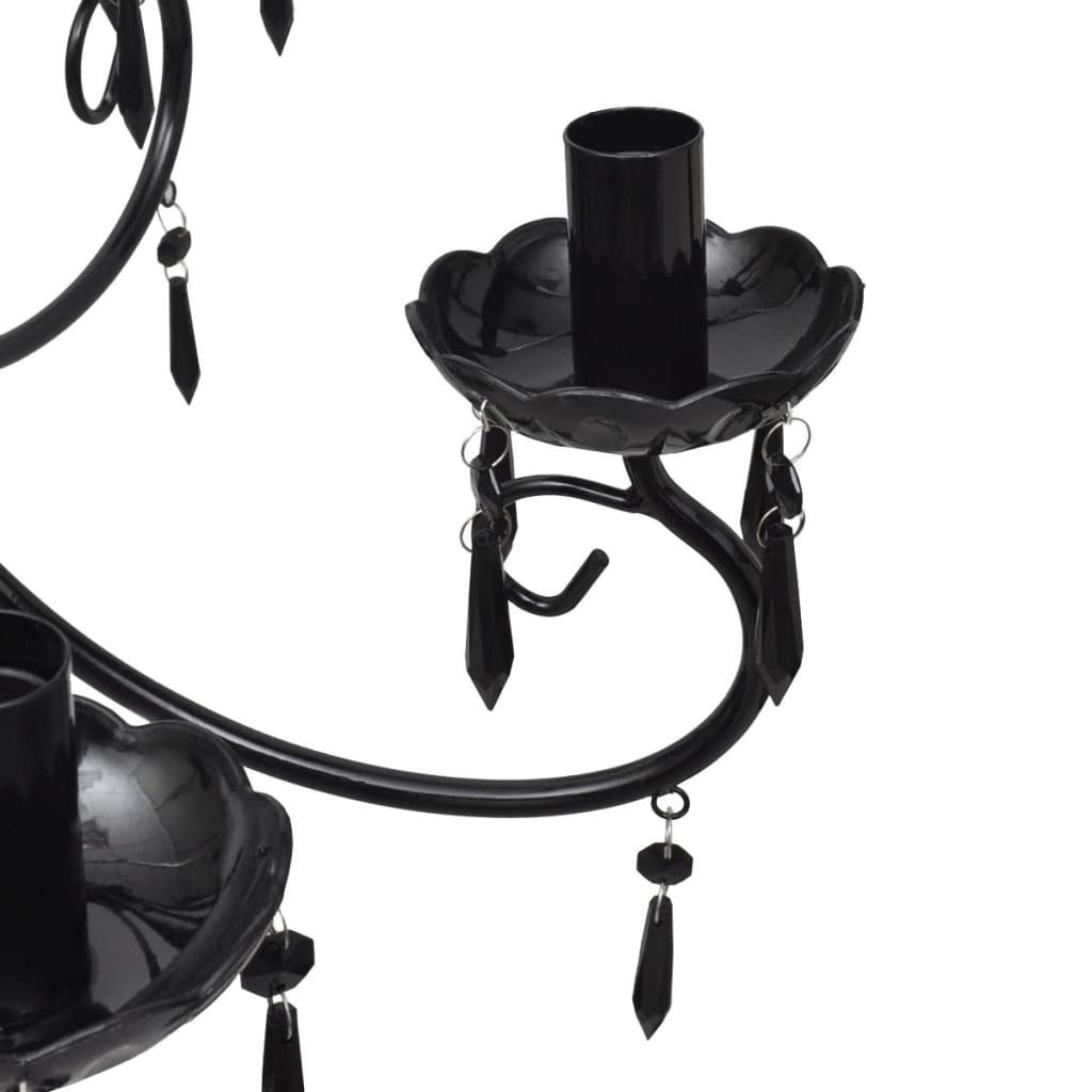 vidaXL Lampada da Soffitto Pendente 6 Portalampade 55,5 cm Nero - Image 2 of 3