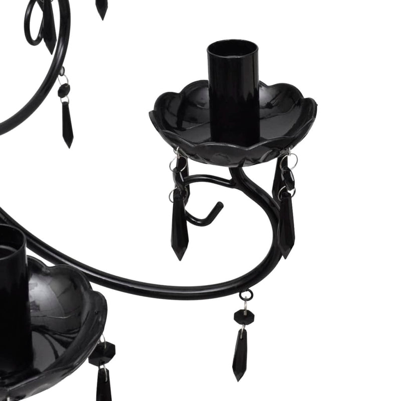 vidaXL Lampada da Soffitto Pendente 6 Portalampade 55,5 cm Nero - Image 2 of 3