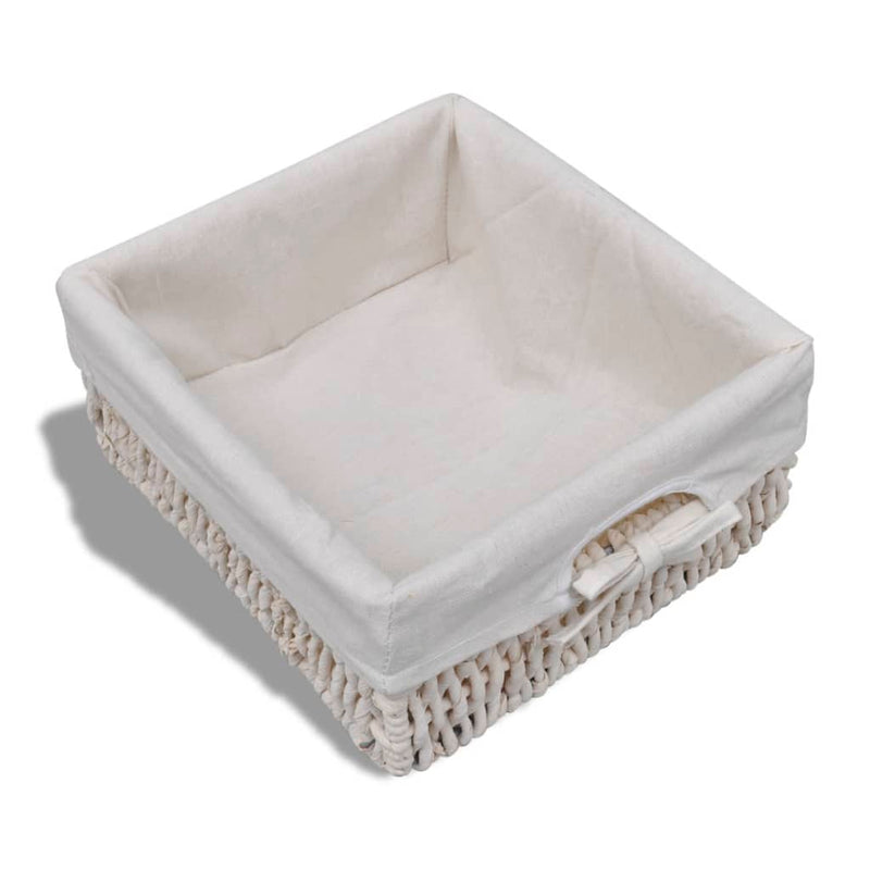 vidaXL Cassapanca Bianca 62x33x42 cm in Legno di Paulownia - Image 4 of 5