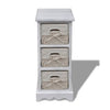 vidaXL Estructura de Madera con 3 Cestas Trenzadas Blancas - Image 1 of 17