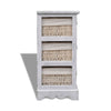 vidaXL Estructura de Madera con 3 Cestas Trenzadas Blancas - Image 12 of 17