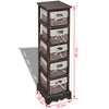 vidaXL Estructura de Madera con 4 Cestas Trenzadas Marrones - Image 8 of 10